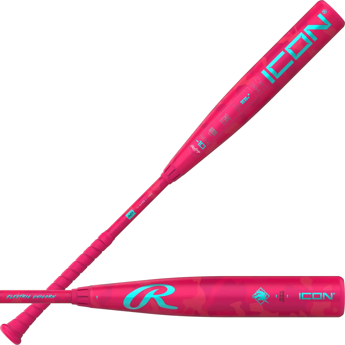 Rawlings Icon -10 Electric Unicorn USSSA Baseball Bat RUT5IPK10